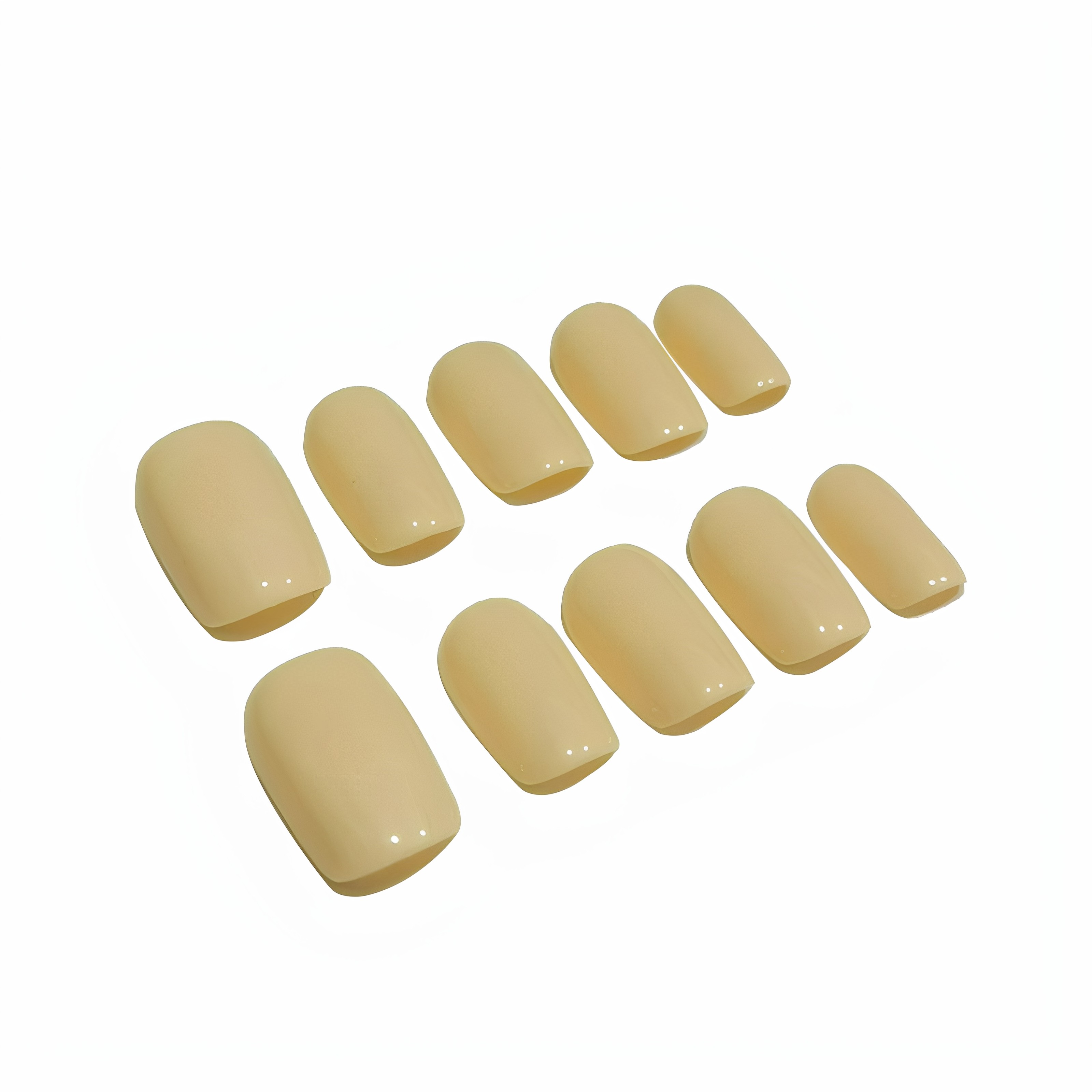 秋冬可爱多巴胺纯色穿戴甲 小鸡黄日常短款显白手工美甲贴片 成品,淘宝优惠券,粉丝福利购,淘宝优惠卷