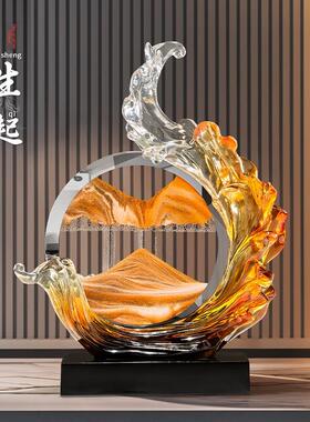 优选风水气流沙画装饰客厅电视柜酒柜装饰办公室搬迁乔迁礼物