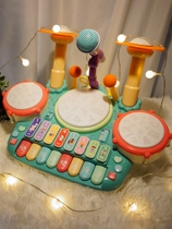 Childrens Rack Subdrum 3-6 Year Old School Mini Piano Knocks Drum Music Toy Boys Day Gift Two-in-one
