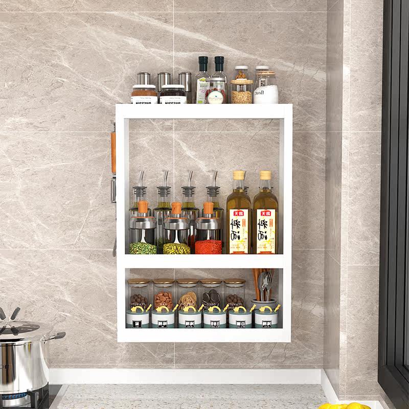 壁挂式厨房多层置物架墙上免打孔调料架浴室洗手间阳台收纳储物架,淘宝优惠券,粉丝福利购,淘宝优惠卷