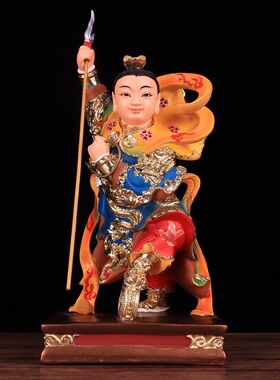 三太子哪吒神像居家树脂彩绘护法中坛元帅三太子神像新品