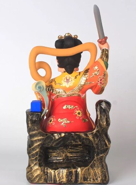 10/12寸坐九天玄女九天玄母天尊战争女神术数神佛堂供奉摆件