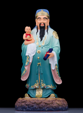 树脂福禄寿神像福星禄星寿星南极仙翁寿神佛像中式工艺品桌面摆件