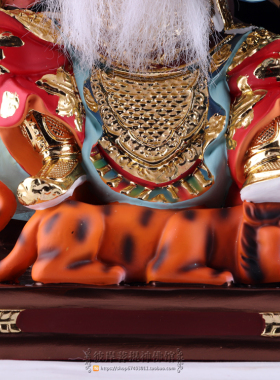 12/16寸感天大帝许逊真君许天师感天公 极彩k金树脂神像摆件