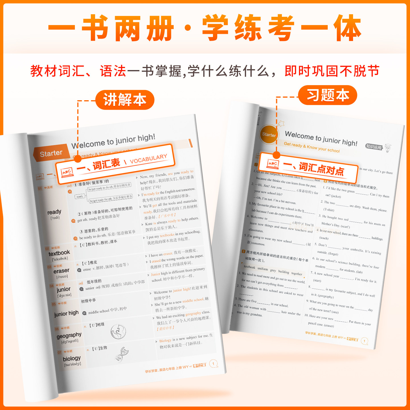 2026秋学习之星学长学案词汇语法全通关七八九年级上册下册初中英语同步教材精讲词汇用法梳理语法单词大全外研版自学预习重点语句