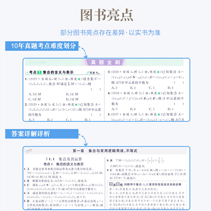 2024新版十年高考数学物理化学生物语文英语政治历史地理一年好题含2022高考真题分类解析全国通用必刷题123卷高三一轮总复习资料 - 图2