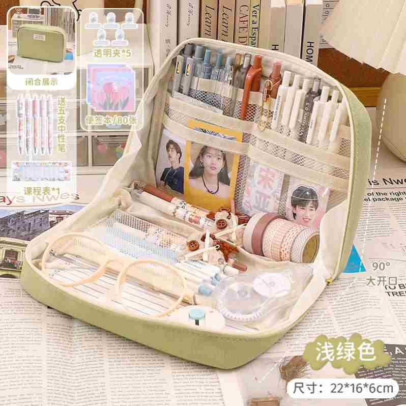 Korea Cute Pencil Cases for Girls Pencilcase Waterproof Canv - 图2