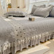 Fully cotton clamped bed cover single piece all season universal flower