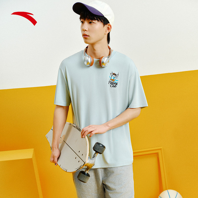 安踏KT系列篮球运动短袖t恤男夏季新款凉感宽松针织上衣152521156,淘宝优惠券,粉丝福利购,淘宝优惠卷