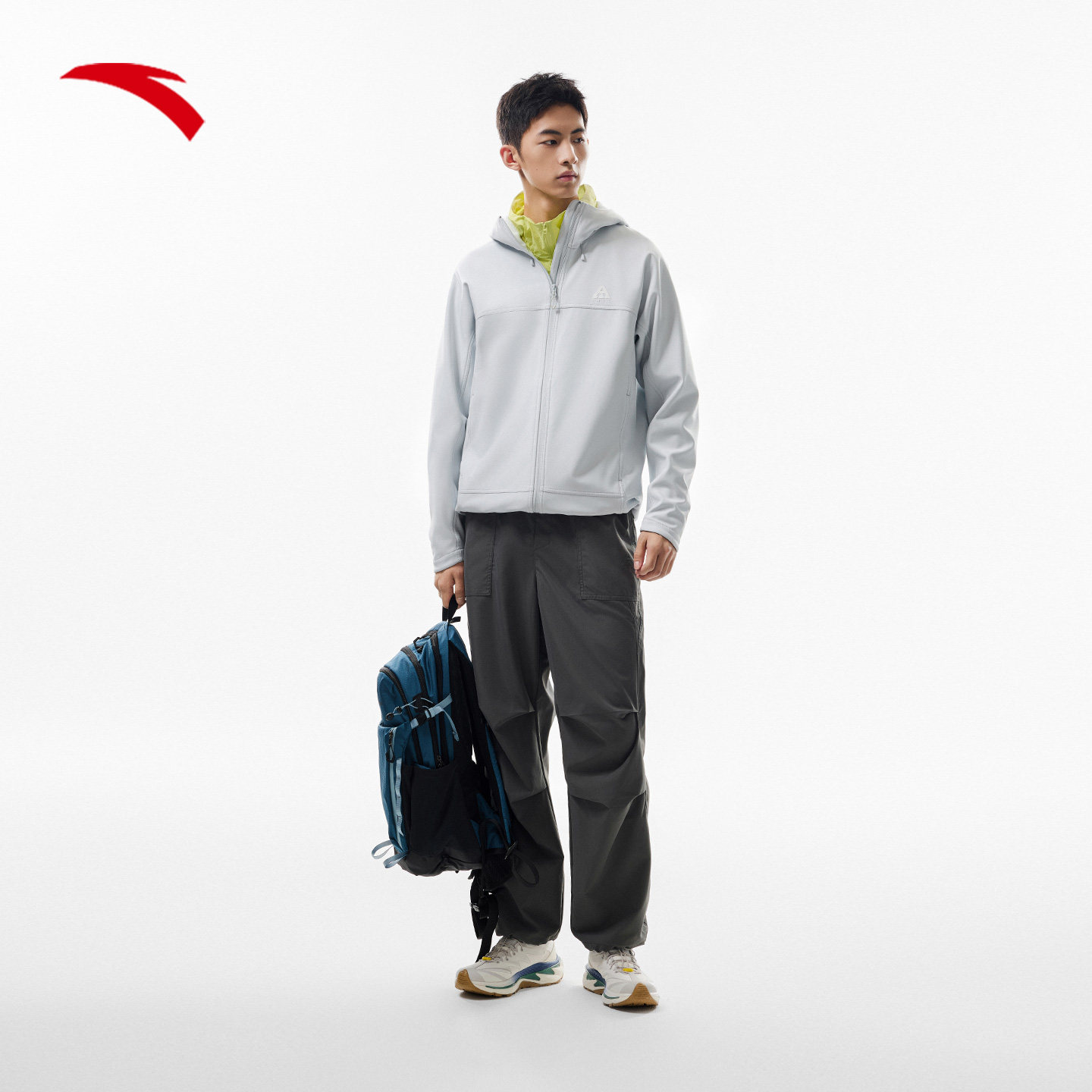 安踏防泼水防风多功能保暖软壳衣立体挺括男户外徒步梭织连帽外套,淘宝优惠券,粉丝福利购,淘宝优惠卷