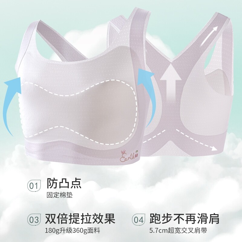 YIKUO忆括女童发育期内衣小学生一阶段儿童少女运动文胸女孩背心