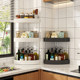 Kitchen countertop corner storage rack seasoning bottles and jar storage