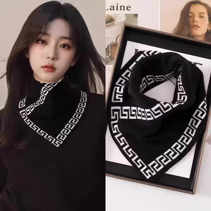 冬季防风围脖围巾女冬季秋冬季护颈防寒百搭脖套保暖三角围巾围脖