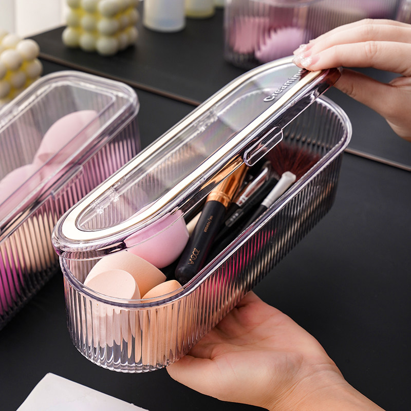 化妆刷收纳盒防尘高级感粉扑美妆蛋晾晒沥水架腮红眼影眉笔笔刷筒,淘宝优惠券,粉丝福利购,淘宝优惠卷