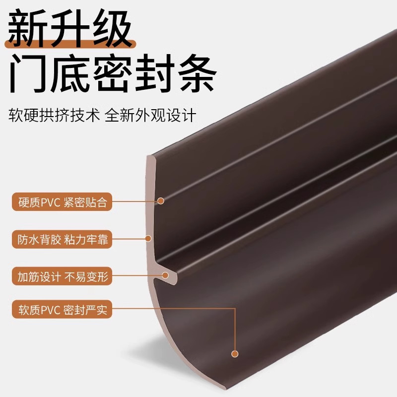 门缝门底密封条自粘隔音防盗门缝隙挡板玻璃门胶条窗户挡风条防风