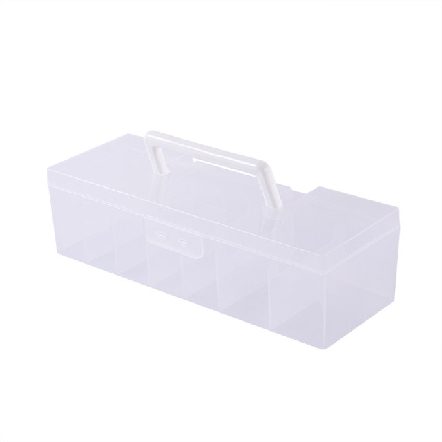 Card storage box Children's small card Ultraman card transparent partition finishing box dustproof with lid Yeluo Lika book