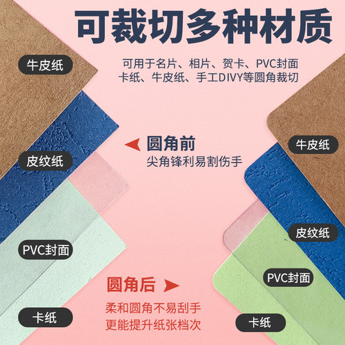 R4圆角切断器塑封膜PVC切角器名片纸张圆角机卡片相片照片切割器 - 图1