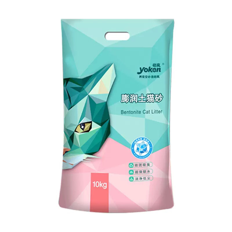 怡亲猫砂膨润土20公斤包邮结团吸水低尘原味猫沙大袋猫咪用品10kg