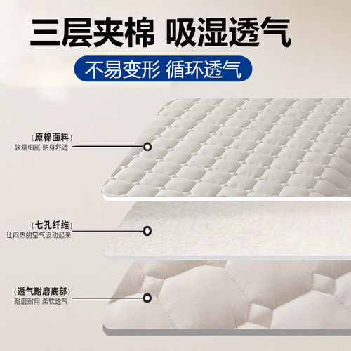六面全包薄床垫专用床笠拉链款席梦思全包保护套定制四季通用床罩 - 图1