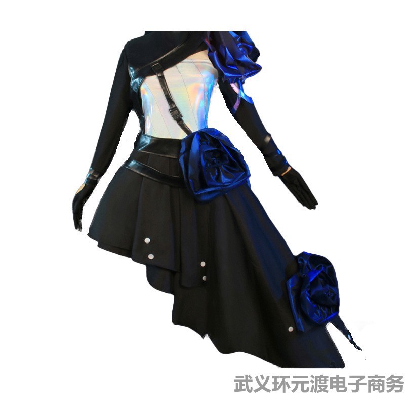 荣耀cos情人节特工皮肤默契交锋兰陵王花木兰COPLAY服全套装 - 图3