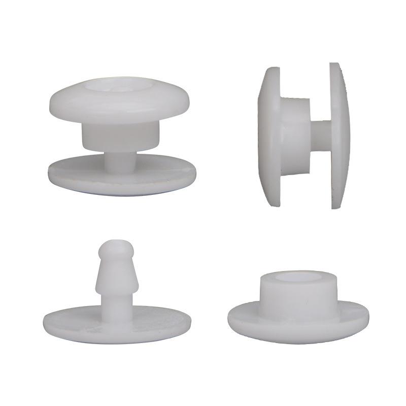 防护面罩固定扣一次性按扣 塑料二合扣 松紧带树脂按扣腕带双合扣 - 图1