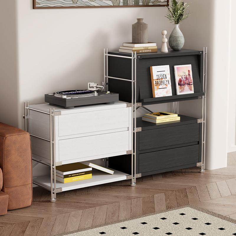 包豪斯杂志柜落地翻门置物架客厅靠墙收纳层架展示架沙发边柜床头,淘宝优惠券,粉丝福利购,淘宝优惠卷