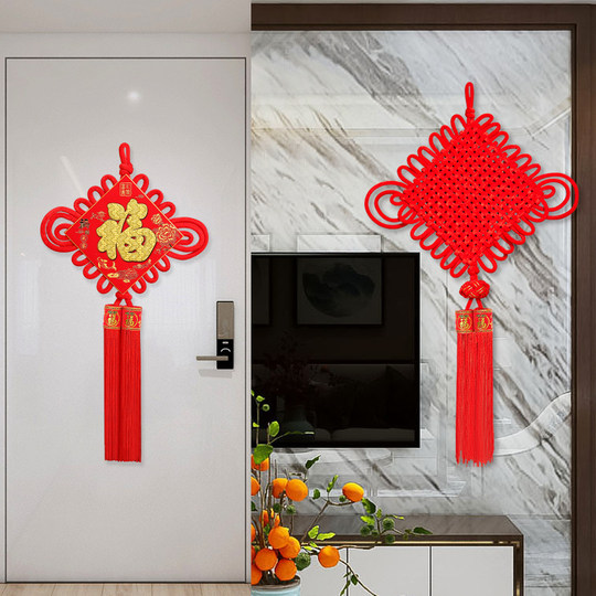 Подвеска в китайском узле для гостиной, элитная большая подвеска с удачей