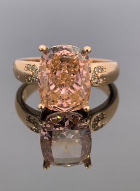 新品限时福利 高级感冰川灰 培育高碳钻戒指 雷迪恩 冰花切割指环