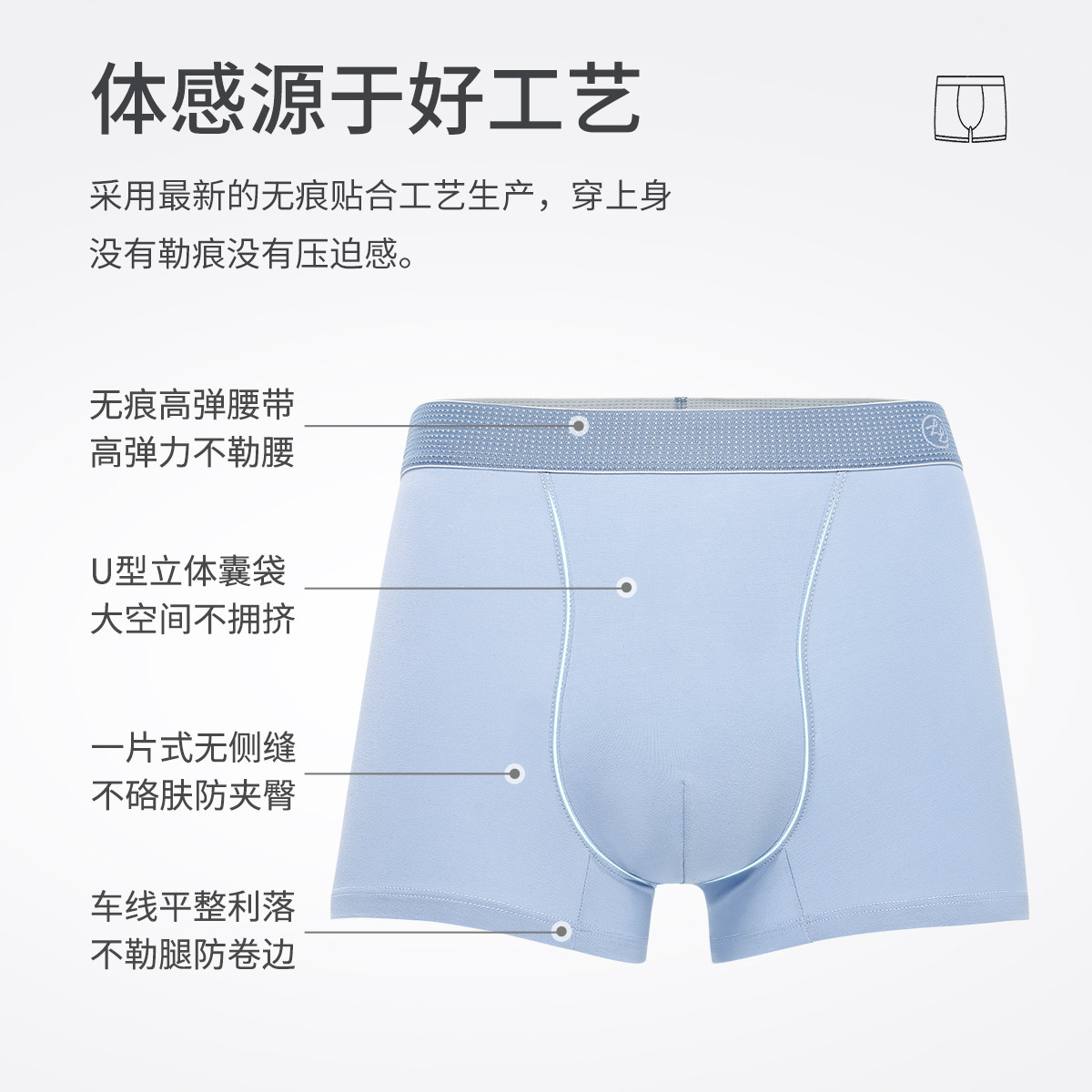 衬衫老罗50支棉男士抗菌透气内裤亲肤纯色平角裤四角裤240X0U306N,淘宝优惠券,粉丝福利购,淘宝优惠卷