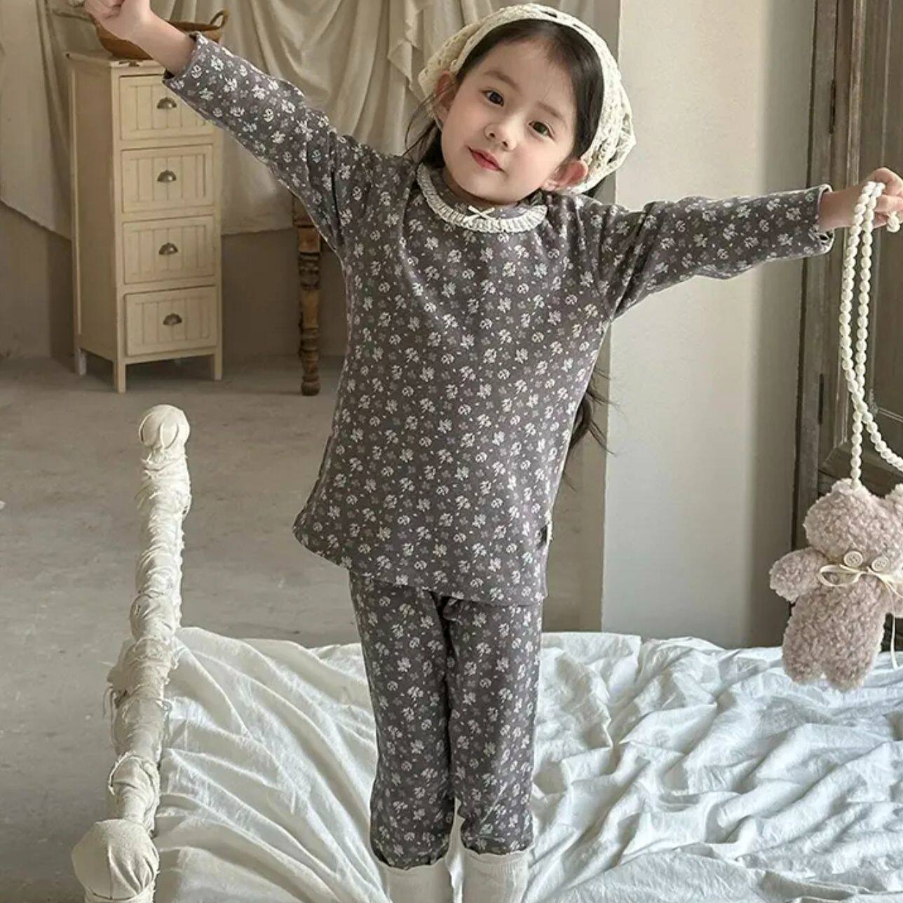 Children's Thermal Thermal Underwear Comfortable Velvet Frame Set