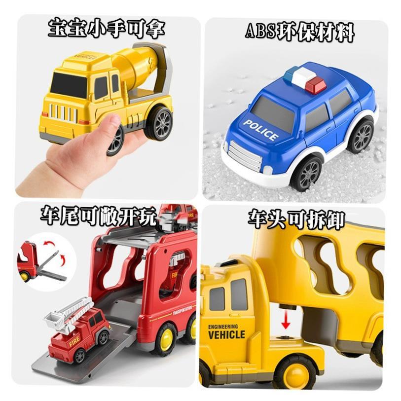 TEMI Diecast Carrier Truck Toys Cars Engineering Vehicles - 图2