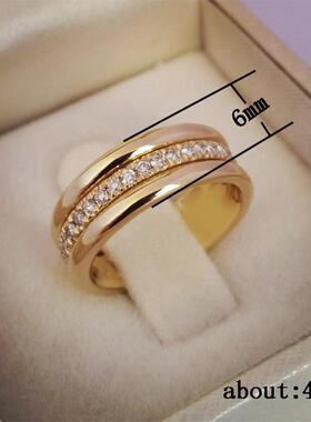 惠潭经典婚礼女性戒指简单的手指戒指搭配