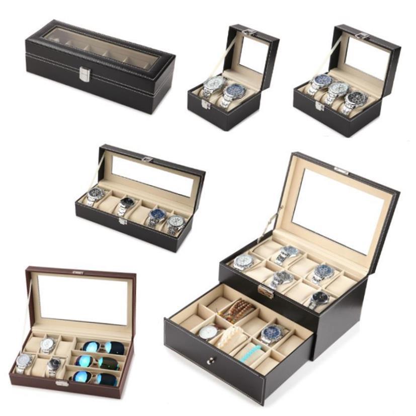 12 Watch Jewelry Display Storage Holder Case Grids Box Gift - 图2