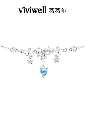 VIVIWELL蝶缠星结S925纯银项链