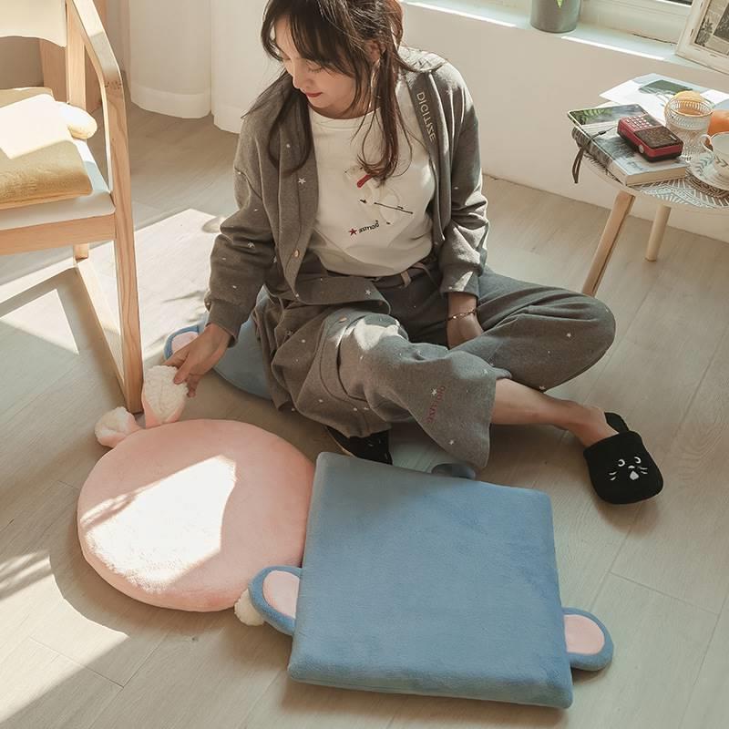 Cute cartoon memory foam cushion office chair cushion tatami - 图0