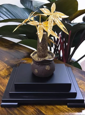 金箔发财树摇钱树摆件招财树家居