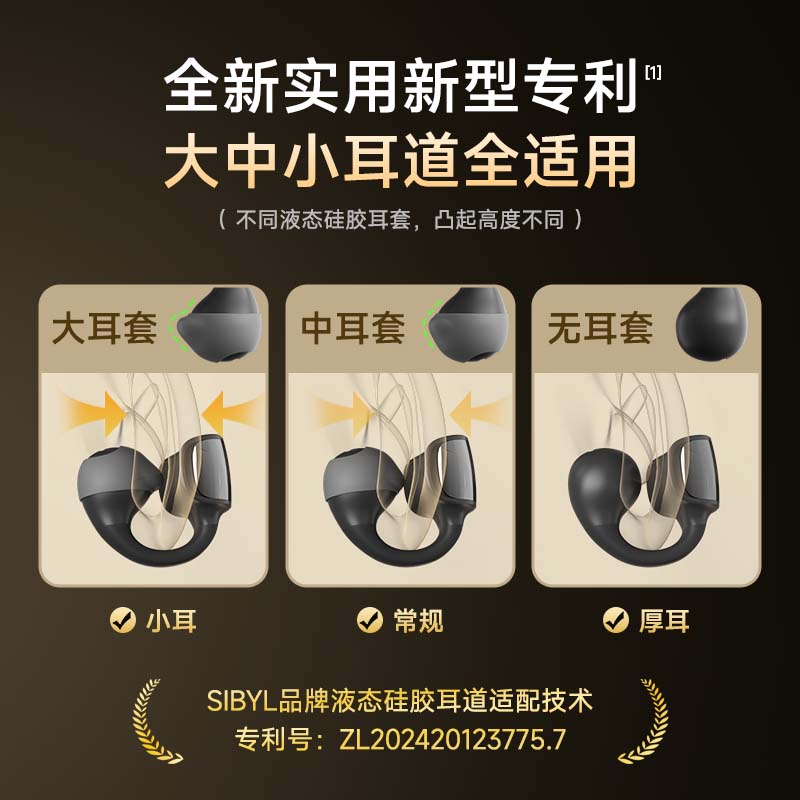 Sibyl骨传导蓝牙耳机开放式不入耳无线高音质夹耳挂耳式新款2024