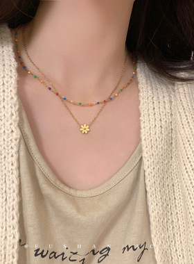 「半岛小雏菊」彩色串珠项链！