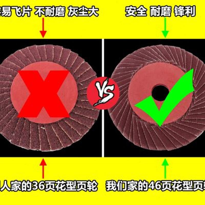 百叶片百叶轮花叶百页打磨片角磨机抛光不锈钢金属磨片320软砂布-图0