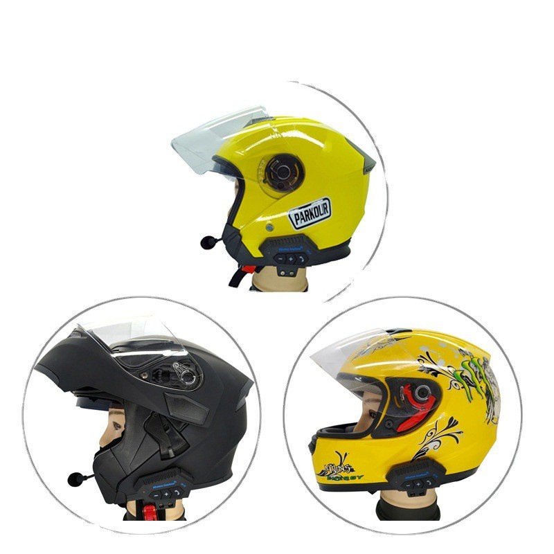 Cross-border Bluetooth motorcycle helmet earphones Bluetooth helmet movement stereo Bluetooth solution factory