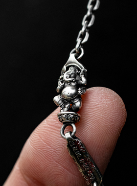 联名象神护佑925银朱砂吊坠