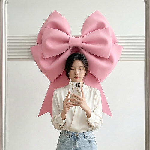 劳动节超大粉色蝴蝶结装饰节日装扮生日场景布置结婚巨型婚礼用品 - 图3