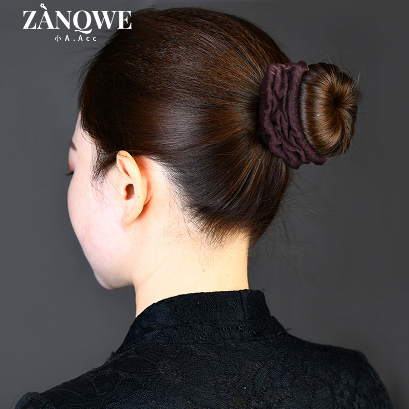 盘发发圈2025年新款扎头发皮筋头绳女丸子头发饰高弹发绳头饰神器 - 图1