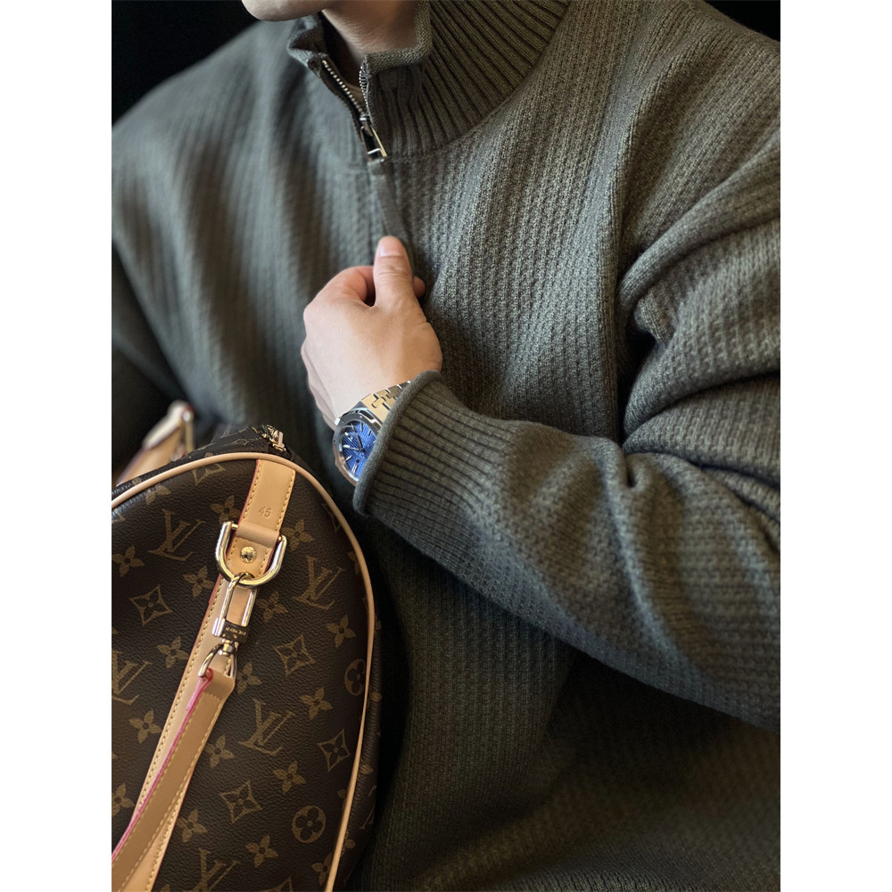 【肌理提花】立领针织开衫男士夹克复古毛衣拉链外套休闲纯色秋冬,淘宝优惠券,粉丝福利购,淘宝优惠卷