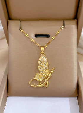 【钛钢】几何流行元素奢华跨境宴会婚庆项链女网红百搭锁骨链钛钢