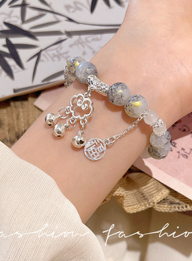 国潮云朵铃铛琉璃珠手链小众串珠高颜值手串女时尚新中式手饰批发