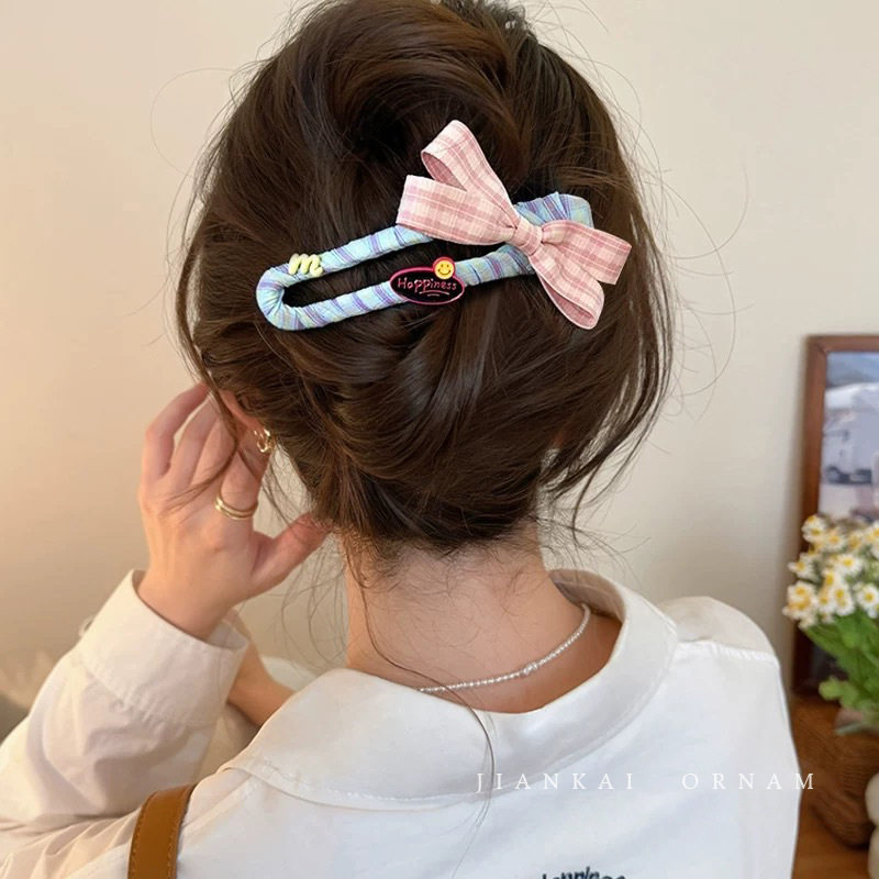 可爱布艺发夹女高级感抓夹后脑勺盘发神器大号一字鸭嘴夹发卡头饰,淘宝优惠券,粉丝福利购,淘宝优惠卷