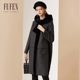Fufen autumn and winter new style spliced wool mid-length commuting temperament women's woolen coat DY-13482