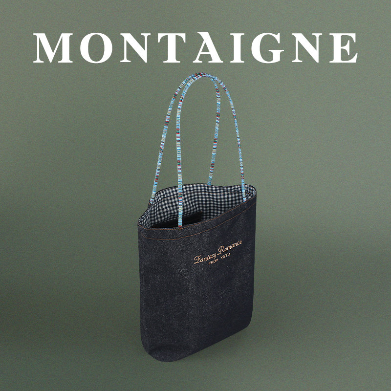 法国Montaigne/蒙田美式复古双面包牛仔托特妈咪包单肩慵懒帆布包,淘宝优惠券,粉丝福利购,淘宝优惠卷
