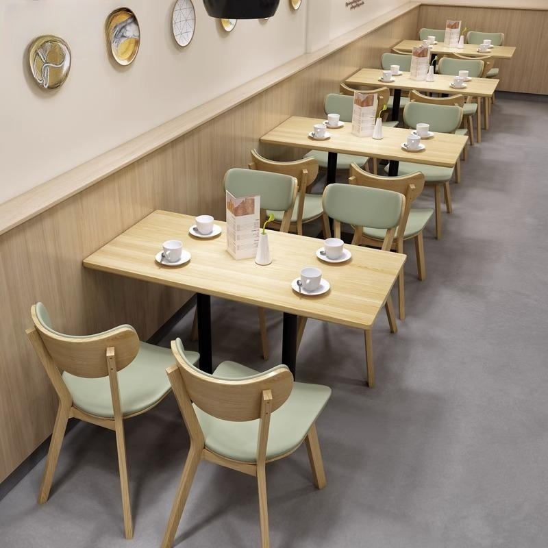主题餐厅茶餐厅桌椅汉堡店蛋糕店甜品店餐吧奶茶店咖啡厅桌椅组合 - 图2